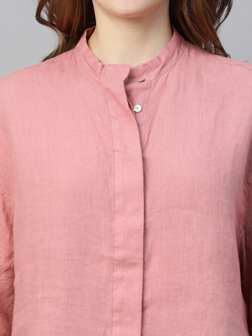 Women's Rose Linen Regular Fit Blouse - Image 6