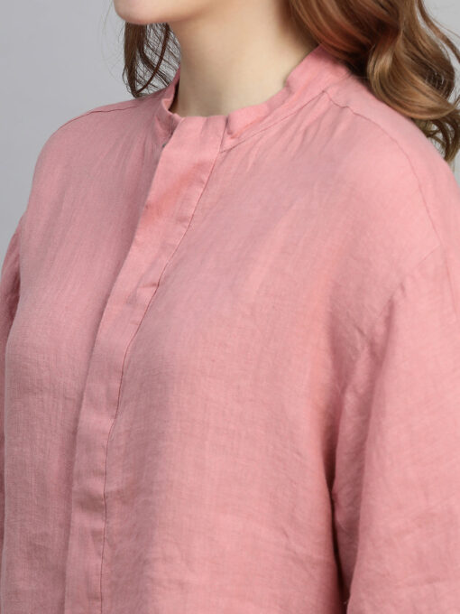 Women's Rose Linen Regular Fit Blouse - Image 7