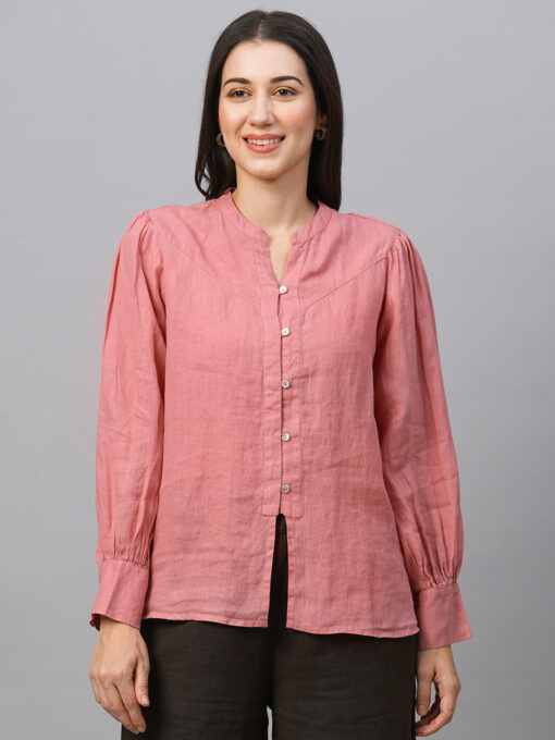 Women's Rose Linen Regular Fit Blouse - Image 2