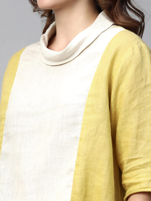 Women's Lime Linen Regular Fit Blouse - Image 7