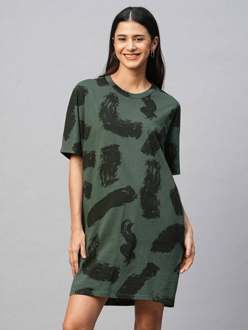 Women's Cotton Moss Regular Fit Dress - Image 2