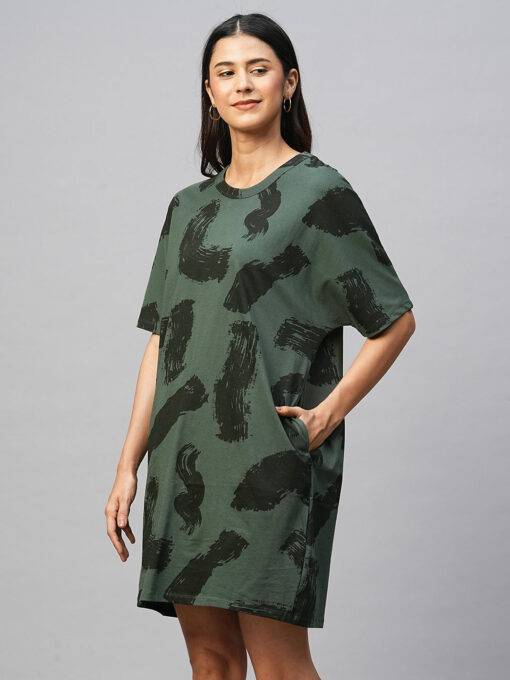 Women's Cotton Moss Regular Fit Dress - Image 3