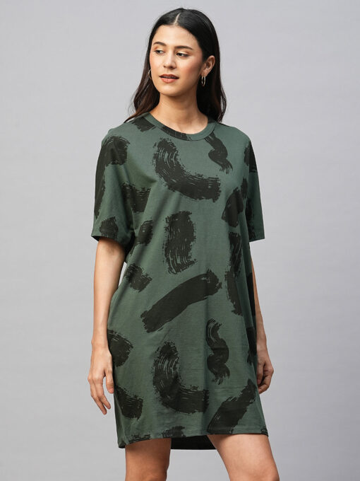 Women's Cotton Moss Regular Fit Dress - Image 4