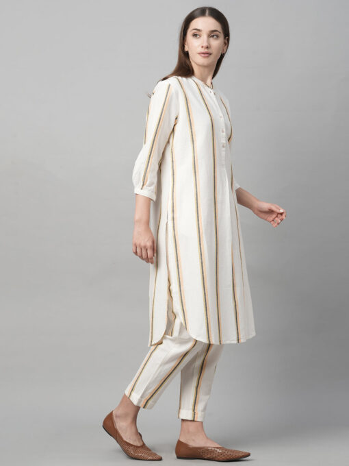 Women's Natural Cotton Linen Regular Fit Kurta - Image 4