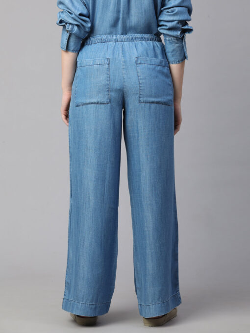 Women's Denim Tencel Regular Fit Pant - Image 5