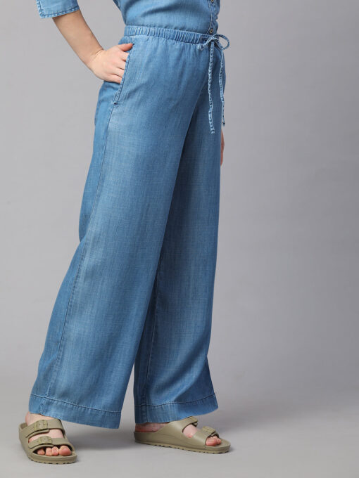 Women's Denim Tencel Regular Fit Pant - Image 4