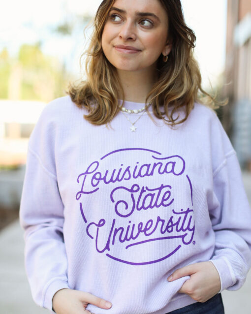 LSU Neon Corded Sweatshirt - Image 3