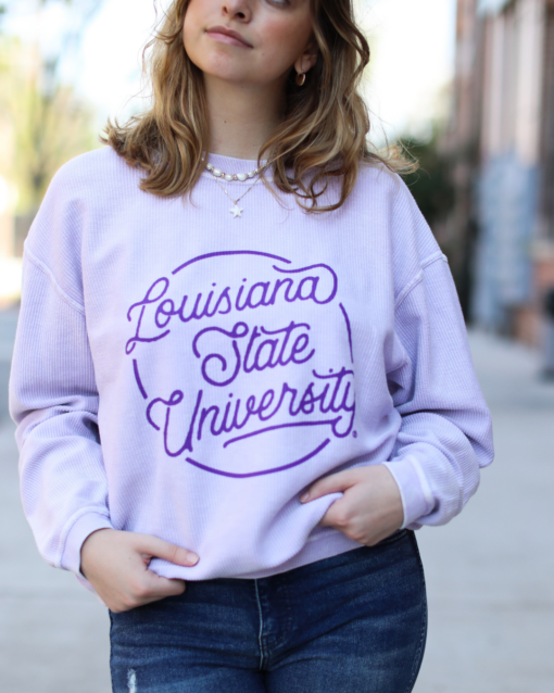 LSU Neon Corded Sweatshirt - Image 2