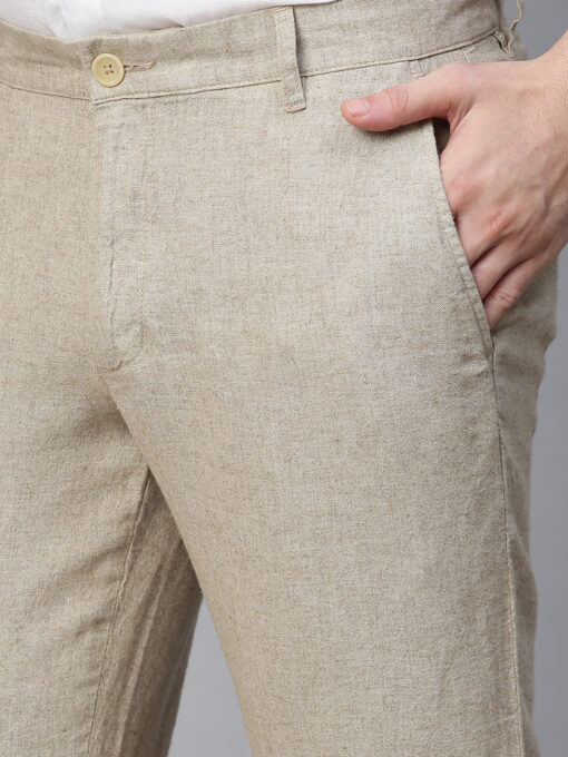 Men's Natural 100% Linen Regular Fit Pant - Image 6