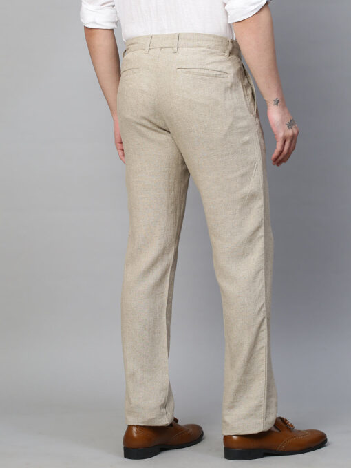 Men's Natural 100% Linen Regular Fit Pant - Image 5