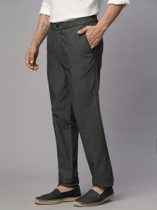 Men's Slate Cotton Regular Fit Pant - Image 3