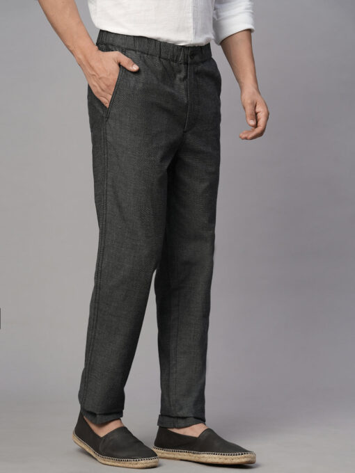 Men's Slate Cotton Regular Fit Pant - Image 4