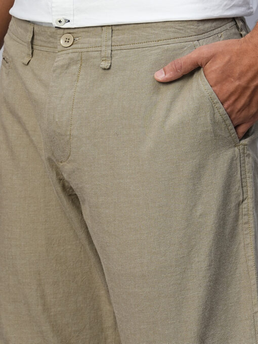 Men's Khaki Cotton Slim Fit Pant - Image 6