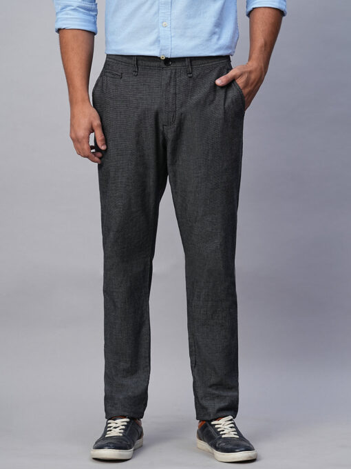 Men's Slate Cotton Slim Fit Pant - Image 2