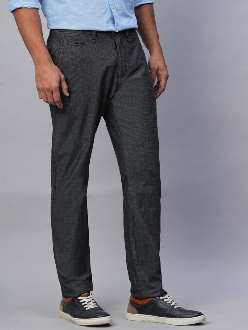 Men's Slate Cotton Slim Fit Pant - Image 3