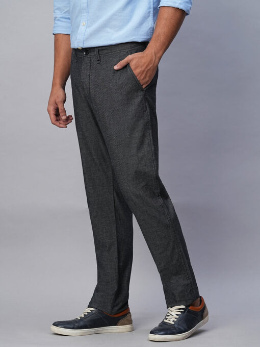 Men's Slate Cotton Slim Fit Pant - Image 4