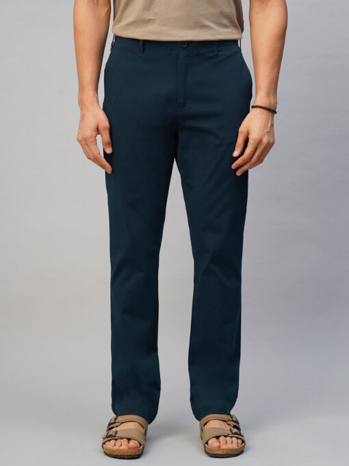 Men's 4 Way Stretch Navy Slim Fit Pants - Image 2