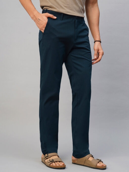 Men's 4 Way Stretch Navy Slim Fit Pants - Image 4