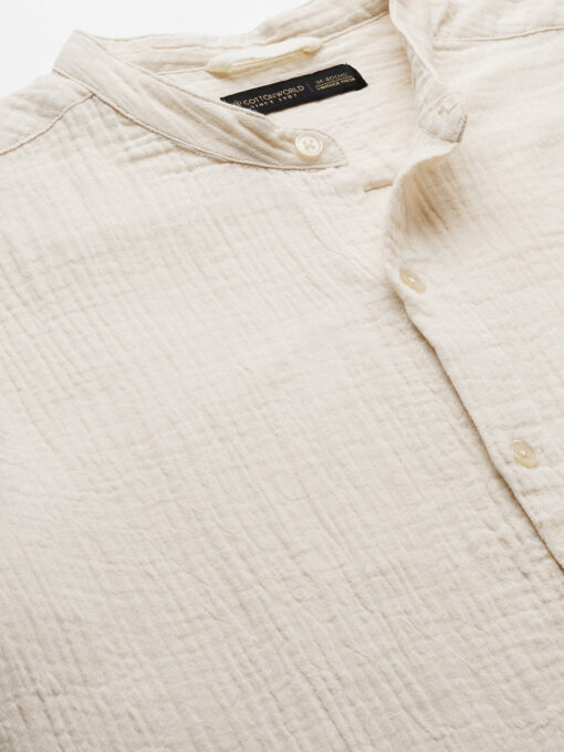 Men's Offwhite Cotton Regular Fit Shirt - Image 9