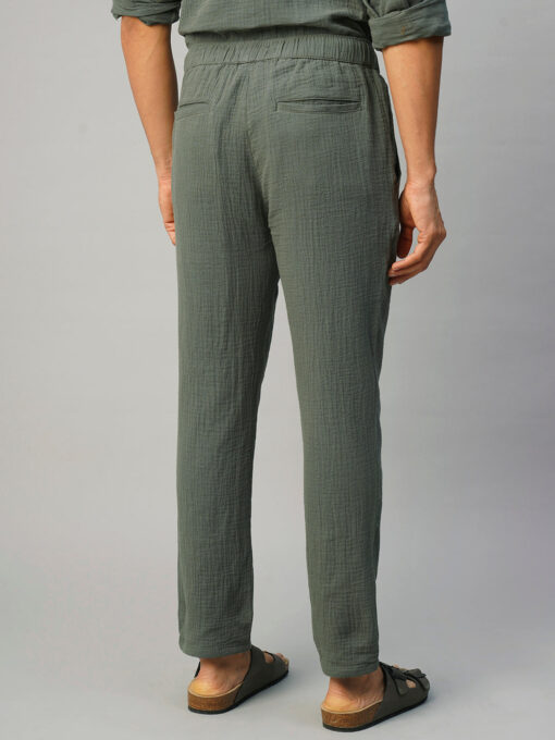 Men's Grey Cotton Loose Fit Pant - Image 5