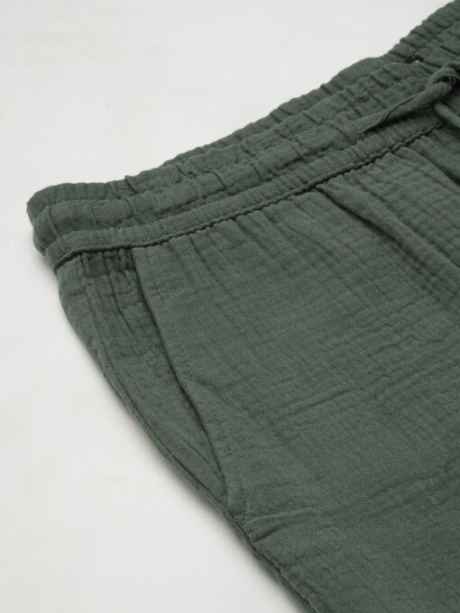 Men's Grey Cotton Loose Fit Pant - Image 7