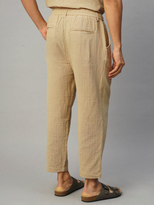 Men's Khaki Cotton Loose Fit Pant - Image 5