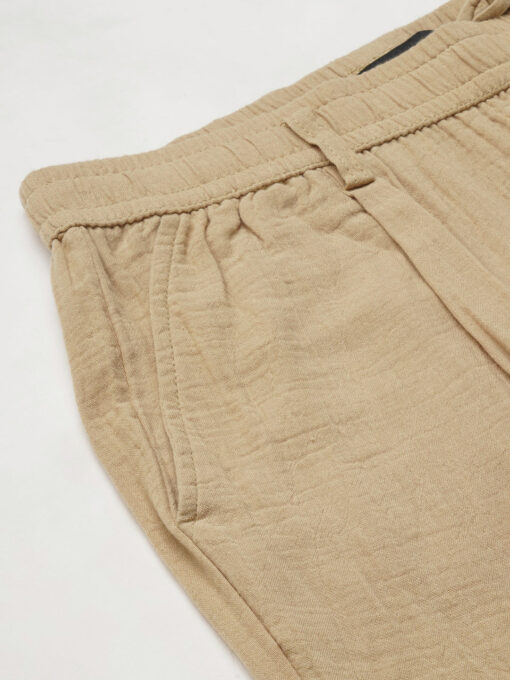 Men's Khaki Cotton Loose Fit Pant - Image 7