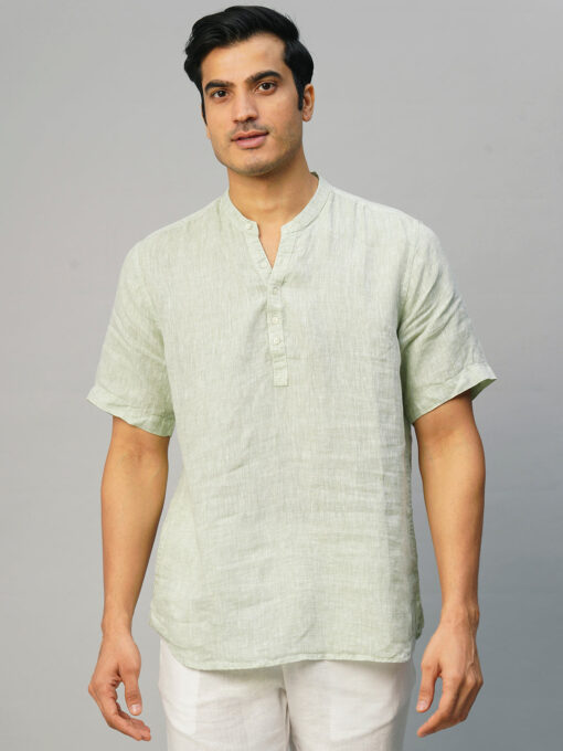 Men's Pista 100% Linen Slim Fit Shirt - Image 3