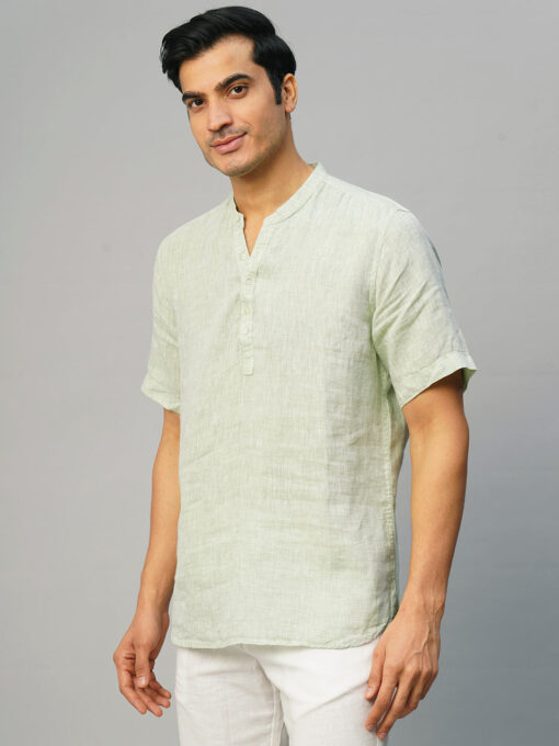 Men's Pista 100% Linen Slim Fit Shirt - Image 4