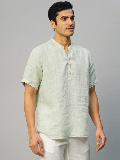 Men's Pista 100% Linen Slim Fit Shirt - Image 5