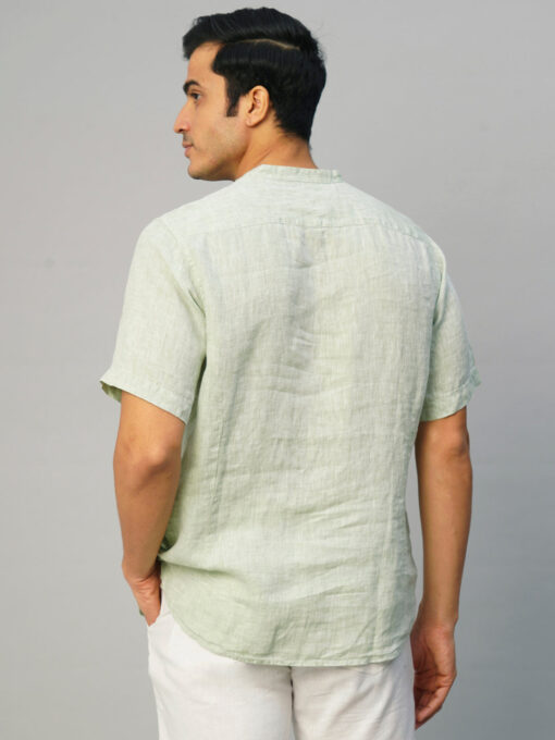 Men's Pista 100% Linen Slim Fit Shirt - Image 6