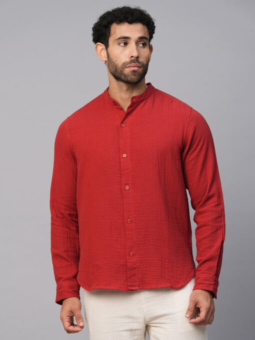 Men's Brick Cotton Regular Fit Shirt - Image 3