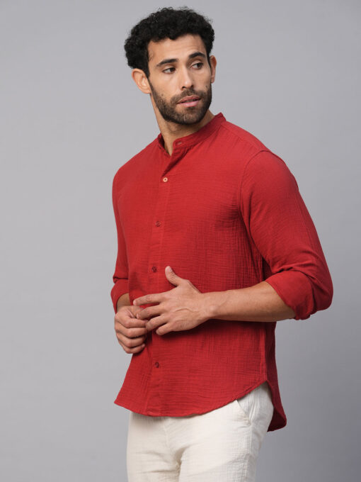 Men's Brick Cotton Regular Fit Shirt - Image 4