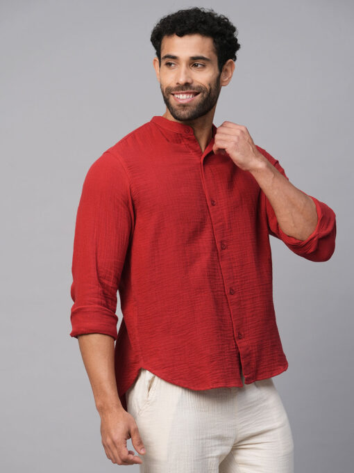 Men's Brick Cotton Regular Fit Shirt - Image 5