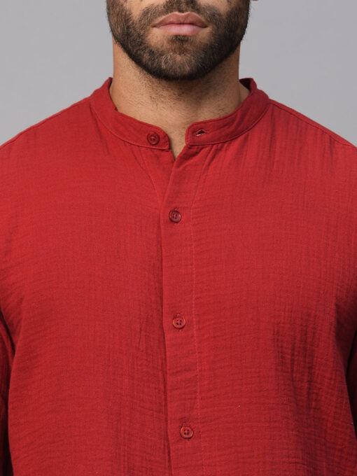 Men's Brick Cotton Regular Fit Shirt - Image 7