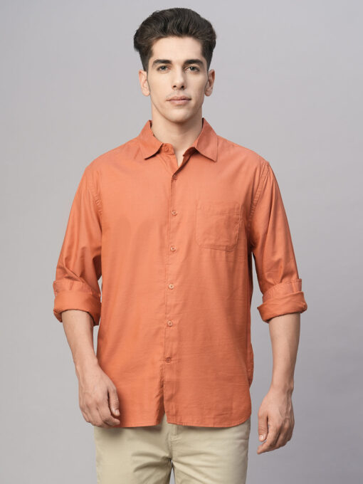 Men's Brick Cotton Modal Loose Fit Shirt - Image 2