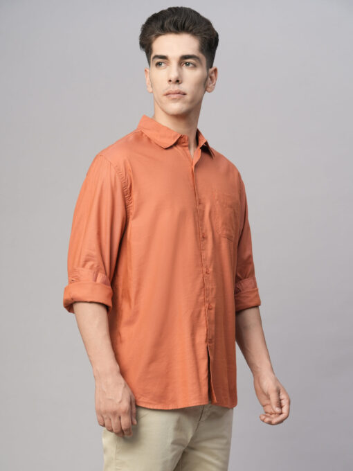 Men's Brick Cotton Modal Loose Fit Shirt - Image 4