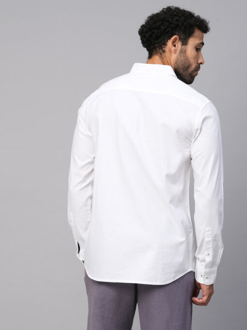 Men's White A Cotton Regular Fit Shirt - Image 5