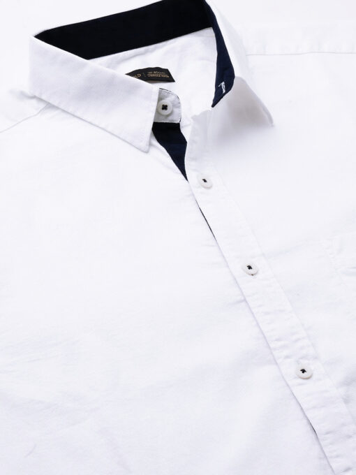 Men's White C Cotton Regular Fit Shirt - Image 8