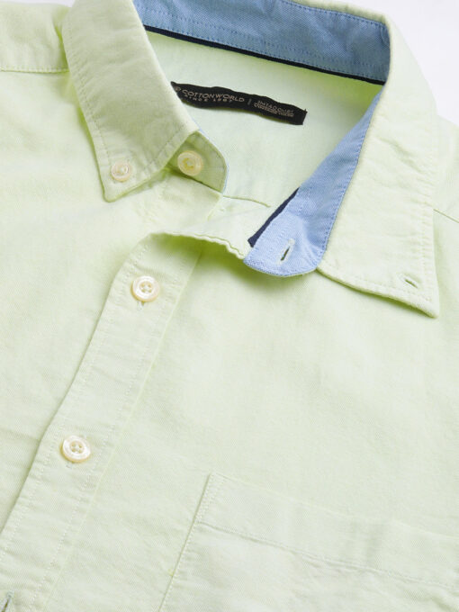 Men's Green Cotton Regular Fit Shirt - Image 8