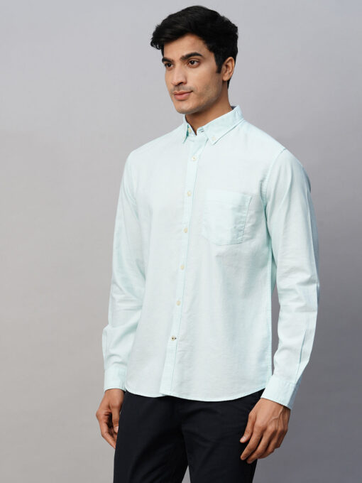 Men's Mint Cotton Regular Fit Shirt - Image 3