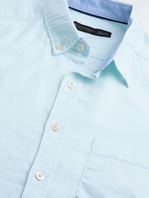 Men's Mint Cotton Regular Fit Shirt - Image 8