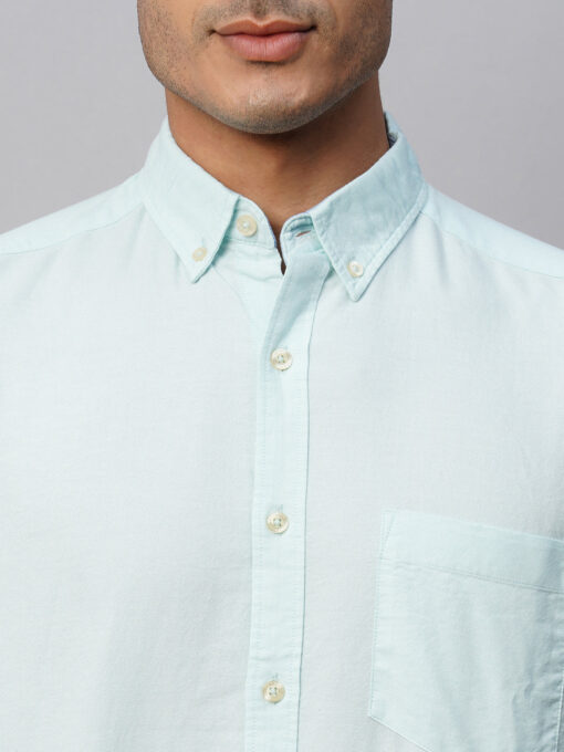 Men's Mint Cotton Regular Fit Shirt - Image 6