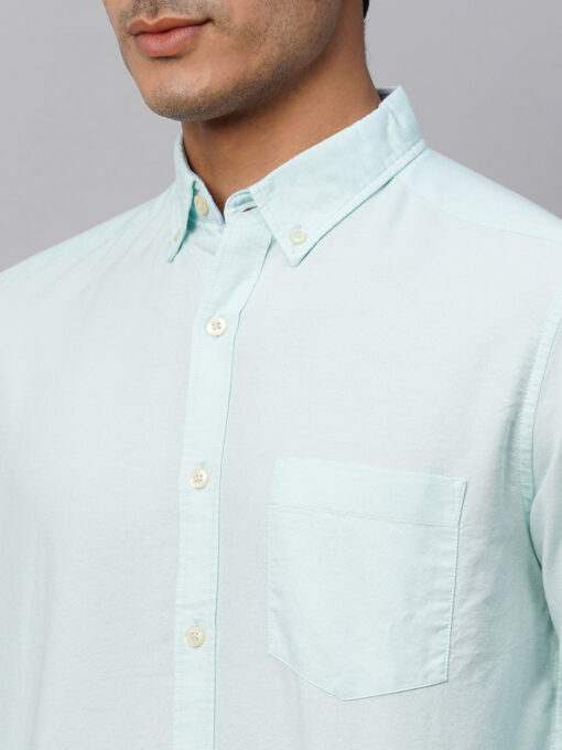 Men's Mint Cotton Regular Fit Shirt - Image 7