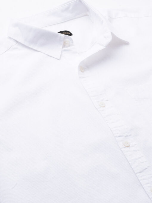 Men's White A Cotton Regular Fit Shirt - Image 8