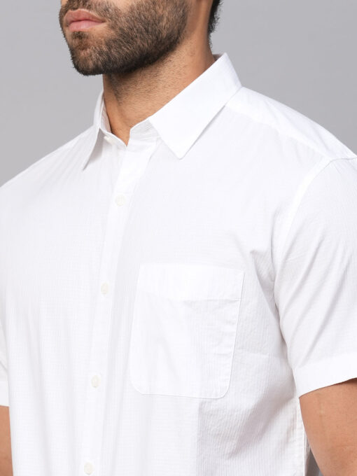 Men's White A Cotton Regular Fit Shirt - Image 7