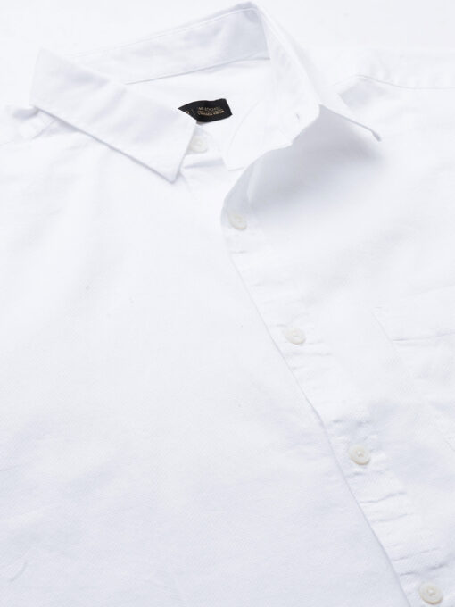 Men's White B Cotton Regular Fit Shirt - Image 8