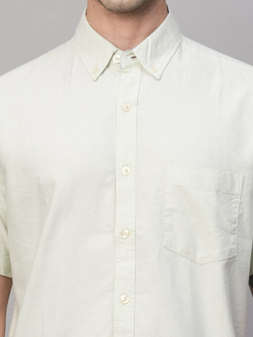 Men's Mint Oxford Cotton Regular Fit Shirts - Image 7