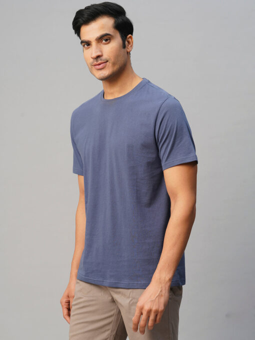 Men's Marine Cotton Regular Fit Tshirt - Image 3