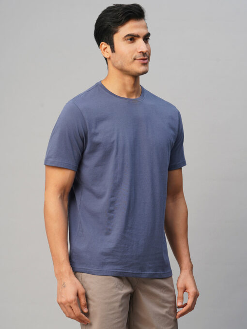 Men's Marine Cotton Regular Fit Tshirt - Image 4